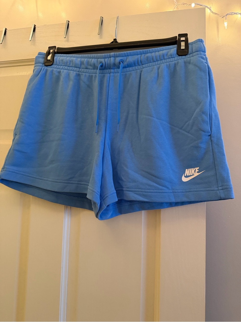 Nike Women's Light Blue Athletic Fleece Shorts